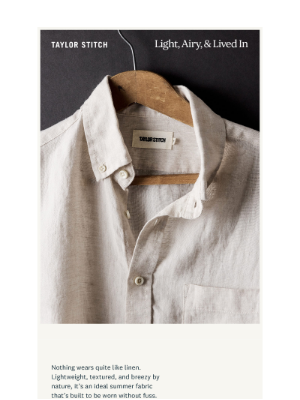 Taylor Stitch - The Case for Linen