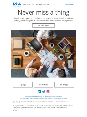 Dell - Ready to be in-the-know? Sign up to receive text alerts now.