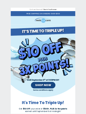 WebEyeCare - It's Time To Triple Up! 🎉