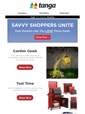 Tanga - Plant Moms, Tool Nerds, and Bargain Hunters... Unite!