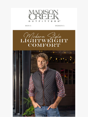 Madison Creek Outfitters - Back in Stock: Houston Vest—Shop Now
