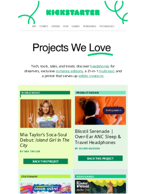 Kickstarter - The crème de la crop