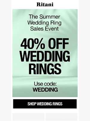 Ritani - Clock’s Ticking: 40% Off Ends Soon ⌛
