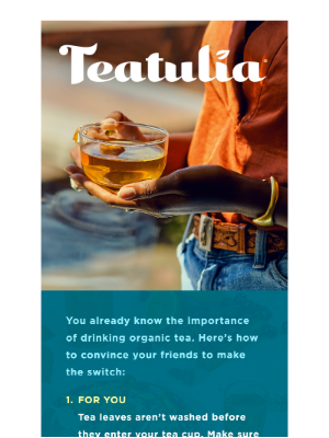 Teatulia Tea - Organic Matters