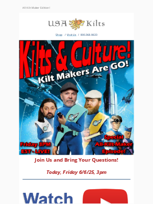USA Kilts - LIVE Kilts & Culture!