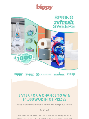 Bippy - Spring Clean Dream: $1K in Eco-Product Giveaway