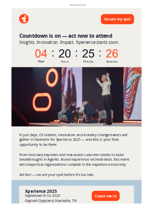 Genesys - steven Act fast! Xperience 2025 is almost here