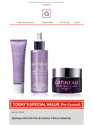 QVC (United Kingdom) - See Today's Special Value Pre-Launch: Gatineau Defi Lift Firm & Contour 3 Piece Collection