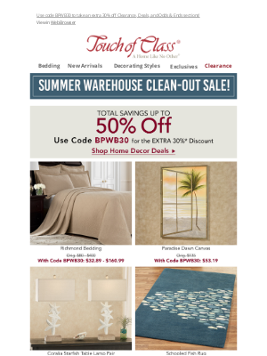 Touch of Class - Deals on Deals on Deals | 30% Off
