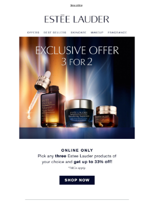 The Estee Lauder (Australia) - Dreaming of 3 for 2? Wake Up! Starts Now!