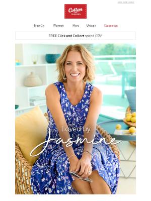 Cotton Traders (United Kingdom) - It's all smiles with Jasmine Harmans newest styles