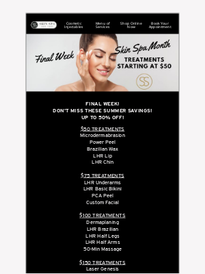 Skin Spa New York - THIS IS IT! FINAL WEEK💥 XMAS IN JULY!