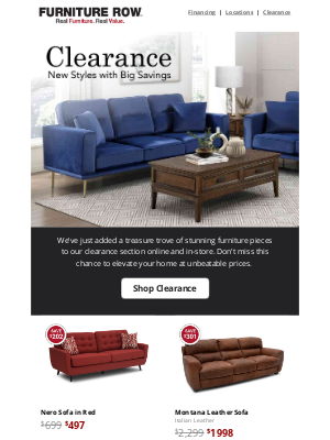 Furniture Row - 🚨 New Clearance Alert   🖤💛