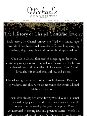 Michael's - The History of Chanel Costume Jewelry