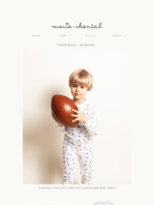 Marie-Chantal - Gear Up for Super Bowl Fun with Matching Family PJs!