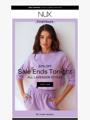 NUX - ⏰FINAL HOURS!! 35% Off Lavender