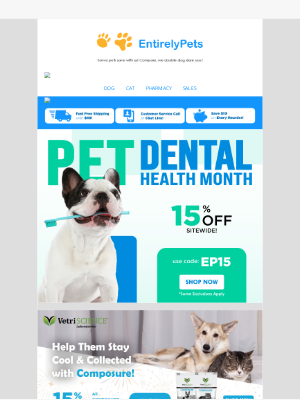 EntirelyPets - 🦷 Scrub Those Pearly Whites! For Pet Dental Health Month!