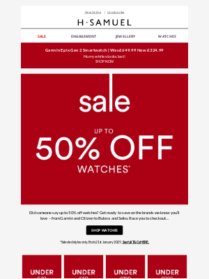 H.Samuel(United Kingdom) - Sale watches I It’s time to shop…