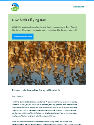 RSPB - Will you protect a vital coastline for 17 million birds?