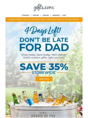 gifts - Last Call for Father’s Day!