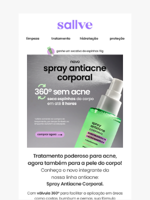 Sallve (Brazil) - NOVO Spray Antiacne Corporal 💚