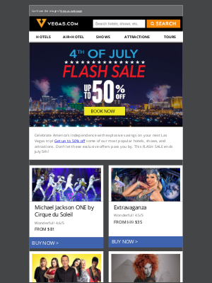 Vegas - 4th of July ⭐️ FLASH SALE ⭐️ | Up to 50% Off