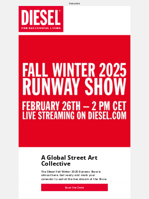 Diesel - Save the Date | Diesel Fall Winter 2025 Runway Show