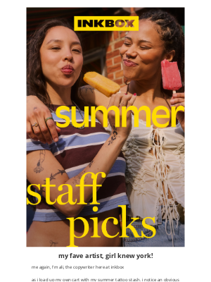 inkbox - my summer staff picks
