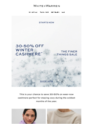 White + Warren - Starts Now: 30-50% Off Cashmere