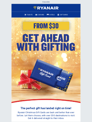Ryanair - Get ahead with gifting 🎄🎁