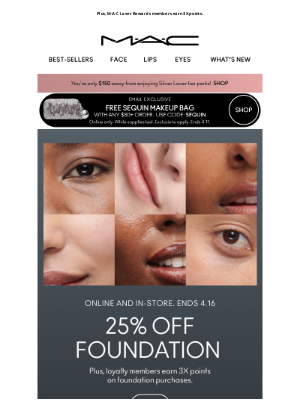 MAC Cosmetics - Stock up with 25% OFF foundation!