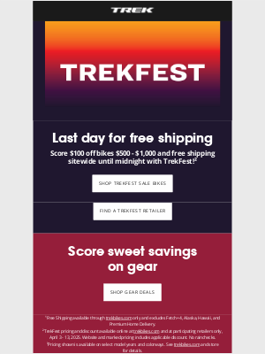 Trek Bicycle - Don’t miss out on the best deals of the year!