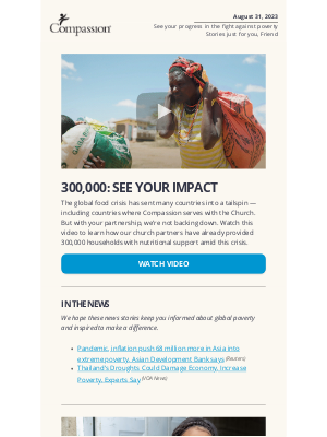 Compassion International - Stay informed on poverty issues and progress