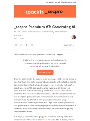 Packt - _secpro Premium #7: Governing AI