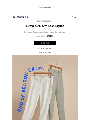 Dockers - You better hurry...