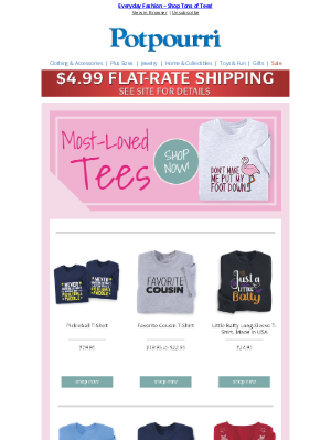 Potpourri Online Catalog - 👚 Better Than Basic – Shop Tees That Pop!
