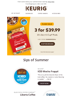 Keurig - ☀️ Last Chance! 3 for $39.99 Ends Tonight