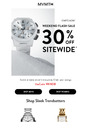 30% Off Sale Officially Starts Now