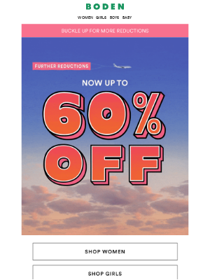 Boden USA - Now UP TO 60% OFF: You've been upgraded 🛫
