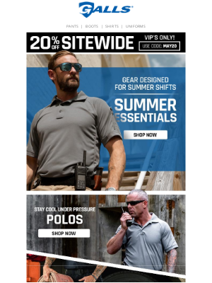 Galls - 20% VIP Exclusive! Save On Gear You Can Count On