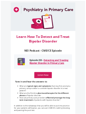 Neuroscience Education Institute - Listen and Learn About Detecting and Treating Bipolar Disorder.