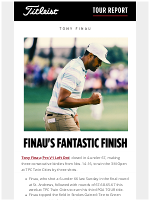 Titleist - Finau’s Fantastic Finish