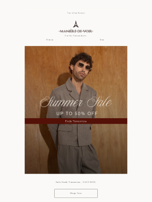 Mani̬re De Voir - Summer Sale Ends Tomorrow