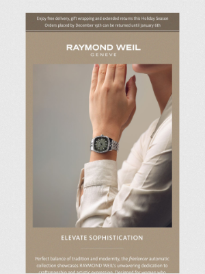 Raymond Weil - Unwrap elegance for a magical festive season.