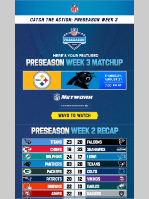 Cincinnati Bengals - Preseason Action Continues To Heat Up With Week 3!