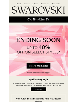 Swarovski - Our sale is ending soon