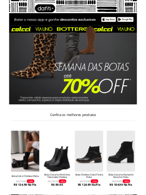 Dafiti (Brazil) - Semana das Botas: até 70% OFF nas melhores marcas! 👢