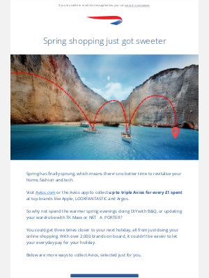 British Airways (United Kingdom) - Chosen for you Kimberly - ways to grow your Avios balance