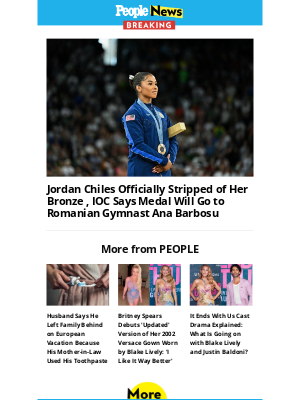 People - Jordan Chiles is officially stripped of her bronze medal after judge rules in favor of Romanian gymnasts