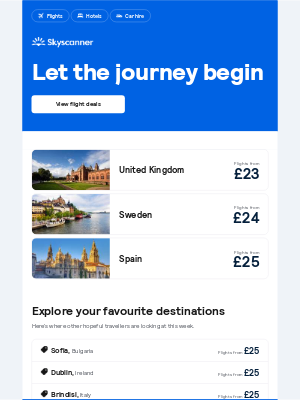 Skyscanner (United Kingdom) - Flights from £23